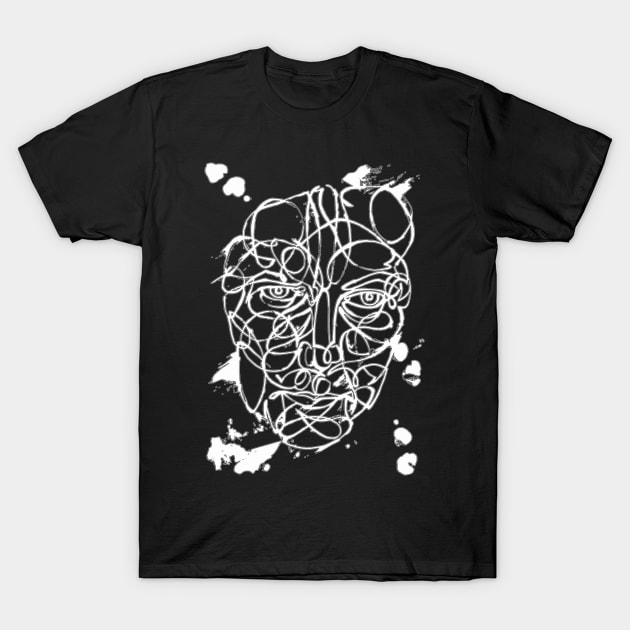 Ink Face White T-Shirt by badlydrawnbabe